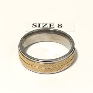 Silver and Gold Tone Ring, Size 8